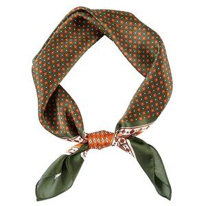 Cowboy Neckerchief for Men 27 Inch Silk Neck Bandana Retro Rock Head